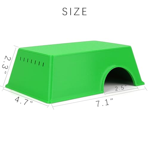 Snake Hide, Leopard Gecko Tank Accessories for Reptile Ball Python Crested Gecko Lizard Bearded Dragon - GreenHideL - color: Green, size: Large