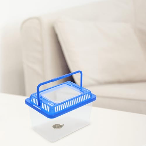 Yardwe 8pcs Turtle Tank with Lid, Portable Plastic Reptile Breeding Box for Tortoise and Small Reptiles, Sturdy Transport and Feeding Enclosure for Indoor Pet Habitat