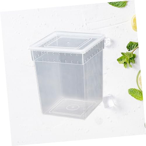 VANZACK Reptile Box for Spider and Lizard Climbing Pet Feeding Container Lightweight Easy Assembly Ventilated Design for Breeding and Transport