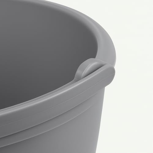 10 Qt. Spout Pail – Classic Titanium Plastic Utility Bucket with Comfortable Handle, Durable Multi-Purpose Pail for Household Cleaning & Storage