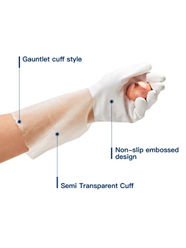 LANON 3 Pairs wahoo Cleaning Gloves, Unlined, Brilliant White, Small | Dishwashing, Latex Free, Skin-Friendly, Dishes Washing, Reusable, DEHP-Free, Non-Slip, Household Kitchen Gloves - color: Brilliant White (Pack of 3), size: Small (Pack of 3)