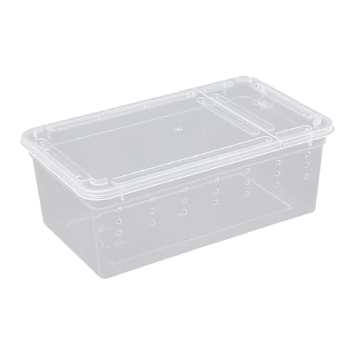 Reptile Feeding Box,Transparent Terrarium Habitat Cage Breeding Box Hatching Container for Gecko Animal Cricket Lizard, Style D - size: Style D