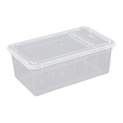 Reptile Feeding Box,Transparent Terrarium Habitat Cage Breeding Box Hatching Container for Gecko Animal Cricket Lizard, Style D - size: Style D