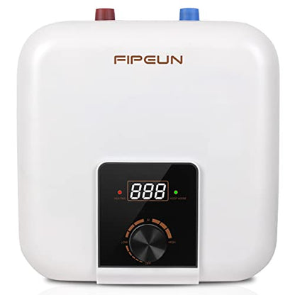 110V/115v/120V 1400-1500W Small Under Sink Tank 2.5 Gallon Water Heater Hot Storage，Mini Instant Electric RV TR Trailer Kitchen Compact Point-of-Use,2 PCs 16” Long 1/2”FIP Stainless Steel Hoses 9.5L
