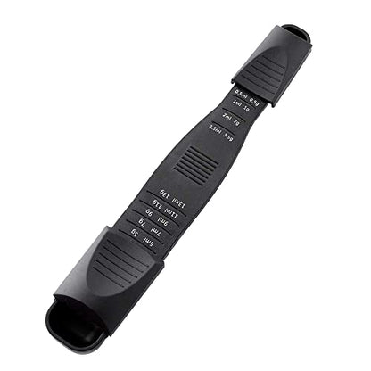 M&c Dual Sided Adjustable Measuring Spoon - Metering Spoon with Leveler in Gram & ML- For Dry or Liquid Ingredients, Baking, Cooking, Powder, Spices - Black 1pc
