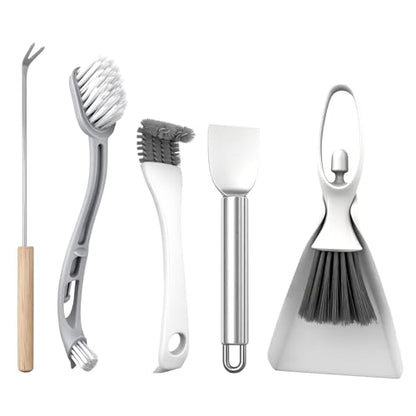 5-Piece Bird Cage Cleaning Brush Tool Set, Bird Cage Cleaner, Pet Cage Cleaning Kit, Suitable for Bird Cages, Rabbit Cages, Hamster Cages, Parrot Cages, and Other Small Pet Cage Accessories
