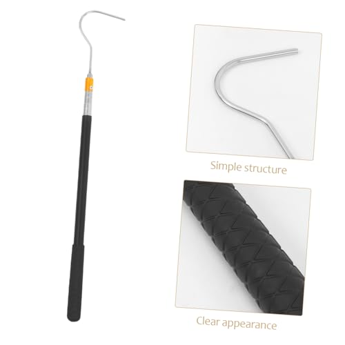 Stainless Steel Telescopic Snake Hook Adjustable Retractable Snake Catching Tool for Reptile Handling Collapsible Animal Catch Pole