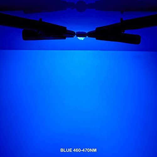 CHANZON 10 pcs High Power Led Chip 5W Blue | (600mA - 700mA / DC 6V - 7V / 5 Watt) Super Bright Intensity SMD COB Light Emitter Components Diode Bulb Beads DIY Lighting - color: H) Blue