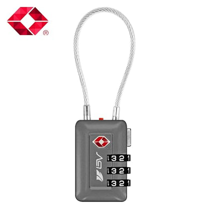 TSA Accepted Luggage Travel Lock, Set-Your-Own Combination Lock for School Gym Locker, Luggage Suitcase Baggage Locks, Filing Cabinets, Toolbox, Case (Slate Gray, 1 Pack) - color: Slate Gray 1-Pack