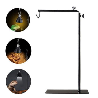 BETAZOOER Reptile Heat Lamp Stand Adjustable 15-31 Light Hanging Terrarium - size: Small (Pack of 1)