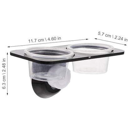 TOYANDONA Reptile Feeder with Suction Cup, Escape-Proof Worm Container and Dual-Compartment Food Bowl, Sturdy Plastic Feeding Dish for Geckos and Lizards, Terrarium Feeding Supplies