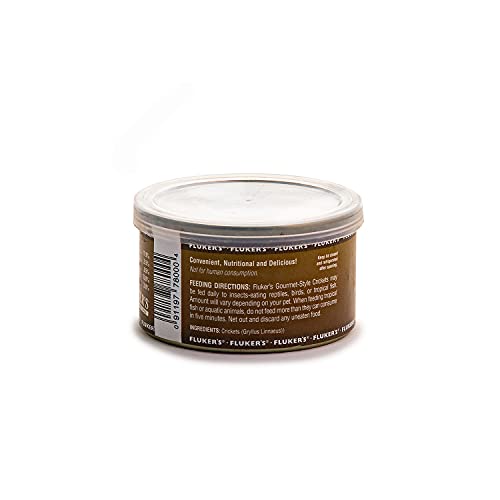 Fluker's Gourmet Canned Food for Reptiles, Fish, Birds and Small Animals, Crickets, 1.2 oz (Pack of 2) - size: 1.2 Ounce (Pack of 2), style: Crickets