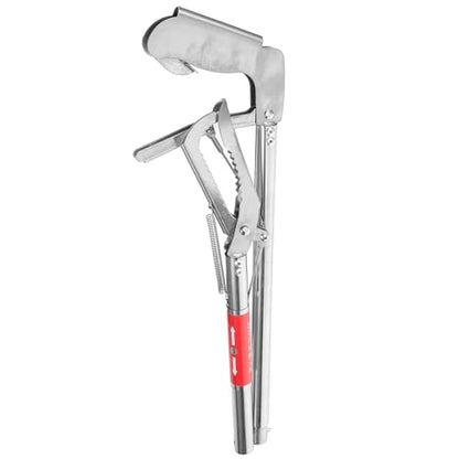 Stainless Steel Straight-Mouth Clip Non-Slip Crab Clamp Lobster Grabber Eel Catching Tool with Ergonomic Handle 29.52 Inch for Seafood and Waste Picking