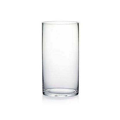 WGV Cylinder Glass Vase, Width 6", Height 12", [Different Heights Available] Clear Container Terrarium for Wedding Centerpiece, Party Event, Home Decor, 1 Piece - size: 6"x12"H