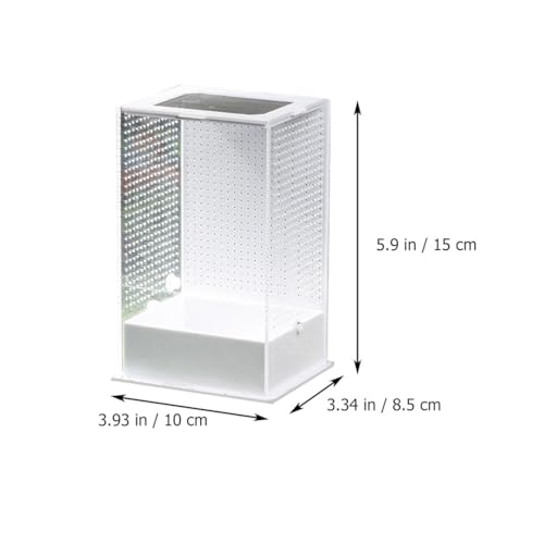 2 Pcs Feeding Box Insect Breeding Container Transparent Habitat Reptile Tarantula Scorpion Lizard