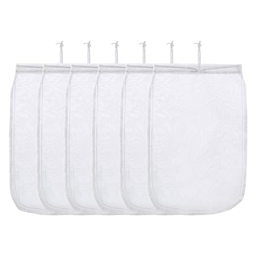 Extra Fine 180 Micron Aquarium Filter Media Bags, 12"*8", 6 Pack | Reusable, Drawstring Mesh, For Activated Carbon - size: 12"*8" (6 pack)