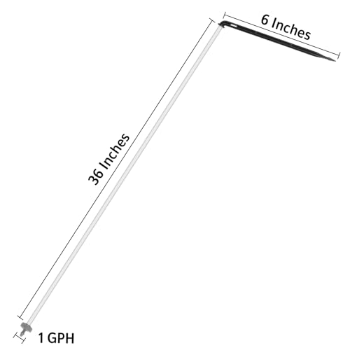 Netafim Automatic Irrigation Dripper Stake Assembly, 1 GPH, Bundle of 25 (36 Inches) - size: 36 Inches