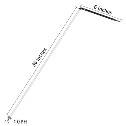 Netafim Automatic Irrigation Dripper Stake Assembly, 1 GPH, Bundle of 25 (36 Inches) - size: 36 Inches