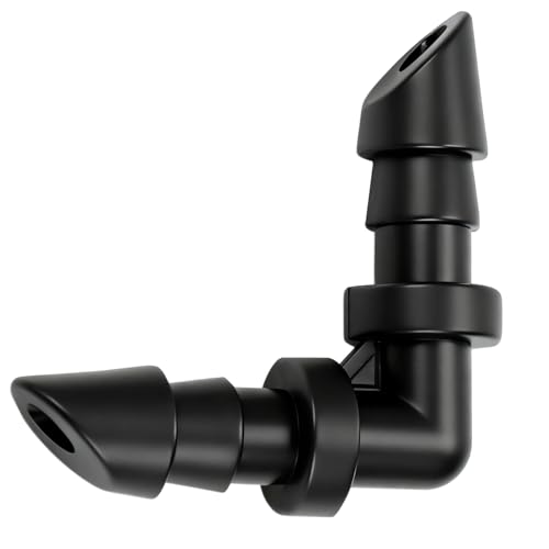 RedChili Drip Irrigation Universal 1/4" Barbed Elbow Fitting, 80 Pieces Drip System Parts 90 Degree Right Angle Connectors Fits 1/4-Inch Drip Tubing Irrigation For Drip Line Connection - size: 1/4" Elbow-80P