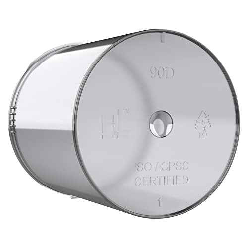90 Dram CR Plastic Packaging Pop Top Containers - Child Resistant Travel Holder Vial Bottles - 60 qty (Smoke) - color: Smoke