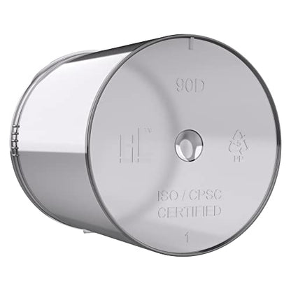 90 Dram CR Plastic Packaging Pop Top Containers - Child Resistant Travel Holder Vial Bottles - 60 qty (Smoke) - color: Smoke