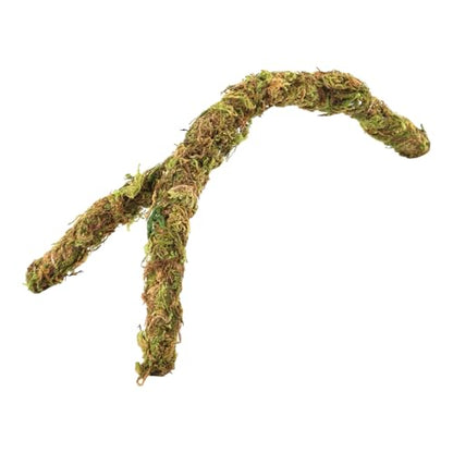 Moss Vine for Hermit Crabs and Snails, 12.2 Inch Simulation Moss Rope Climbing Toy, Adjustable Terrarium Decor for Hermit Crab Habitat, Also for Geckos, Lizards, Frogs, and Small Snakes