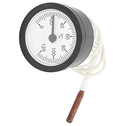 Bimetal Thermometer Accurate Portable Small Round Temperature Gauge with Tube for Reptile Incubator Plant Terrarium Greenhouse Use