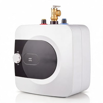 1.6 Gallon Mini Tank Water Heater | Compact, Under Sink, 120V, Instant Hot Water, Kitchen Bathroom RV