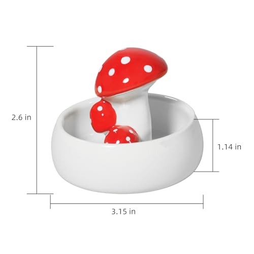Niteangel Hamster Feeding & Water Bowls: Mushroom Ceramics & Chew-Resistant | Easy to clean & Stable Water Dish Feeding Bowls for Dwarf Syrian Hamsters Gerbils Mice Rats or Other Similar-Sized Small Pets - size: Water Bottle