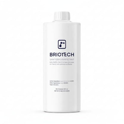 BRIOTECH Sanitizer Disinfectant Hypochlorous Spray, Kill 99.99% of Viruses & Bacteria, Control Mold, Eliminate Odor, Gentle for Nursery & Play Rooms, Food Contact Surface Sanitizer, 32 fl oz Refill | Kill 99.99% of viruses, bacteria, control mold, elimina