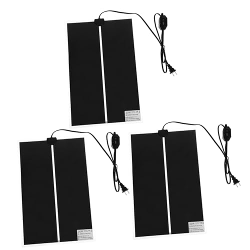 Levemolo 3pcs Reptile Heating Pad Thermostat for Terrarium Under Tank Heater for Snakes Lizards and Crabs Standard Voltage