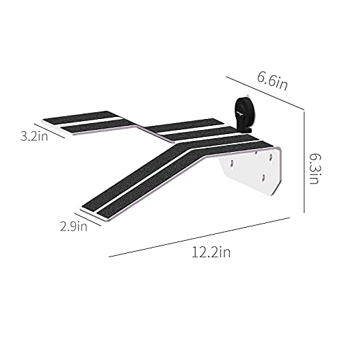 WACOOL Acrylic 3 in 1 Turtle Dock with Ramp & Diving Platform, Deluxe Turtle Platform Ramp for Turtle Resting Climbing Diving with Suction Cup (12.6" x 6.9" x 4")