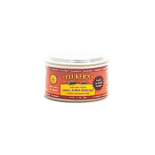 Fluker's Gourmet Canned Food for Reptiles, Fish, Birds and Small Animals, Small Dubia Roaches, 1.2 oz - size: 1.2 Ounce (Pack of 1), style: Small Dubia Roaches