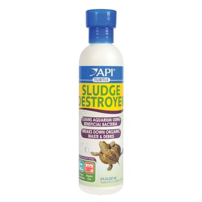 API TURTLE SLUDGE DESTROYER Aquarium Cleaner and Sludge Remover Treatment 8-Ounce Bottle