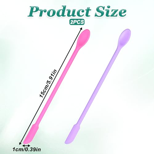 2 Pack Reptile Spoon, Crested Gecko Food Mixing Spoon Reptile Food Feeding Spoons Long Handle Fruit Mixing Stirring Feeding Tool for Dragon Gargoyle