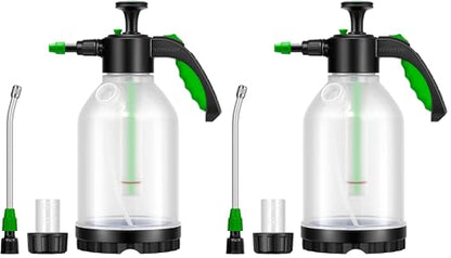 VIVOSUN Pump Sprayer, Portable Water Spray Bottle for Spraying Plants, Flowers, Weeds and Cleaning, Hand Pump with Side Filling Port, Measuring Cup, Adjustable Nozzles (Pack of 2) - size: 70oz (Pack of 2)