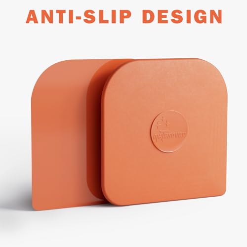 Pan Scraper, 5 Pcs Pot & Dish Scraper Plastic, Sturdy Scraper Kitchen Tool, Orange | Pot Scraper Non Scratch for Cast Iron, Pot and Pan Cleaning, Food Scraper for Dishes, Home & Apartment Essentials, Orange - color: Orange, size: 5 Pcs