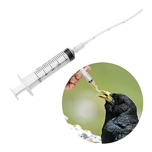 4IN1 Liquid Food Feeder for Breeding Small Pets (5ml+10ml Feeder+8cm+12cm Feeding Tube) Poultry Feeding Syringe, Parrot Feeding Syringe