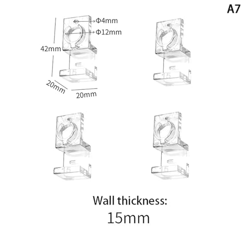 Aquarium lid Clips 8Pcs Fish Tank Acrylic Clips for 5.5mm~15mm Wall Thickness Aquarium Lid Cover Support Holder Bracket Clamp Stand Supplies(15mm) - color: 15mm