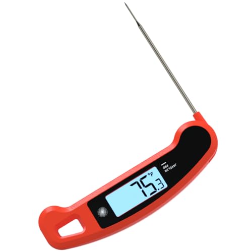 Lavatools Javelin® PRO Classic Ultra-Fast 2-Second Professional Digital Instant Read Meat Thermometer for Grill and Cooking, Auto-Rotating Backlit Display, IP65 Water Resistant, NSF Certified – Sambal - color: Sambal