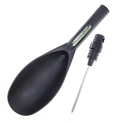 ASR Outdoor Metal Detector Plastic Sand Scoop with Steel Probe for Metal Detecting - color: Black with Probe