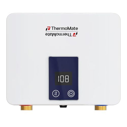 Tankless Small Water Heater Electric 120V 29.2Amp, ThermoMate 3500W On Demand Instant Hot Water Heater with Temperature Display for Kitchen Bathroom Sink Faucet, ETL Certified
