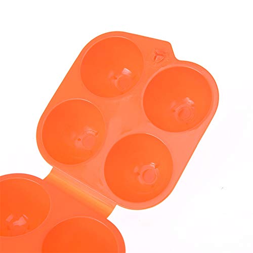 AKIRO Portable Camping Carrier For 4 Eggs Case Box Kitchen Convenient Container Egg Storage Box Container Hiking Outdoor Kitchen Tools (2 pcs)
