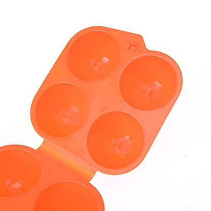 AKIRO Portable Camping Carrier For 4 Eggs Case Box Kitchen Convenient Container Egg Storage Box Container Hiking Outdoor Kitchen Tools (2 pcs)