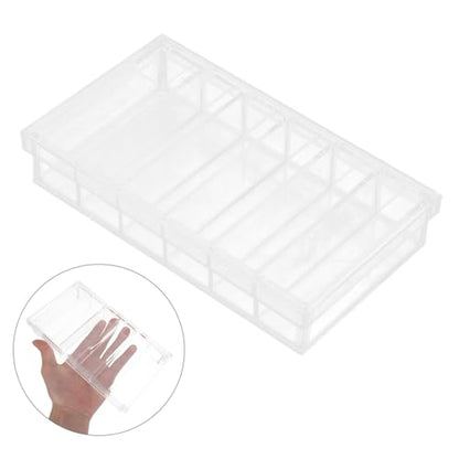 NUOBESTY Acrylic Incubator Box with Lid 6-Compartment Fish Egg Breeding Chamber Aquarium Breeder Box for Laboratory Research and Specimen Observation
