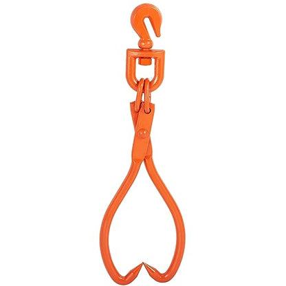 VEVOR Log Skidding Tongs, 18 inch 2 Claw Log Lifting Tongs, Heavy Duty Rotating Steel Lumber Skidding Tongs, 772 lbs/350 kg Loading Capacity, Log Lifting, Handling, Dragging & Carrying Tool - style: 18in-Swivel