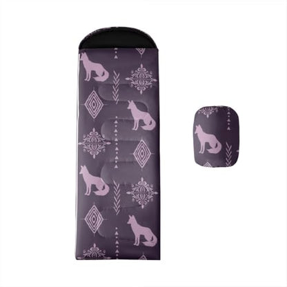 Erosebridal Sugar Skull Southwestern Aztec Western Sleeping Bag for Kids Camping Blanket for Hiking Travel Hunting Sleep Bag - color: Black Purple 19