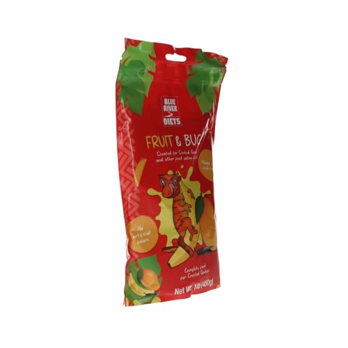 Blue River Diets Complete Crested Gecko Food 1lb (450g) Fruit & Bug | All Natural Gecko Food Made in the UK