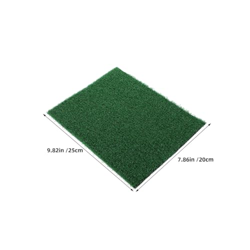 TEHAUX 2pcs Artificial Grass Mat for Aquarium Turtle and Reptile Tank, Resin Simulation Carpet with Versatile Application for Background Landscaping and Aquarium Landscape Decor