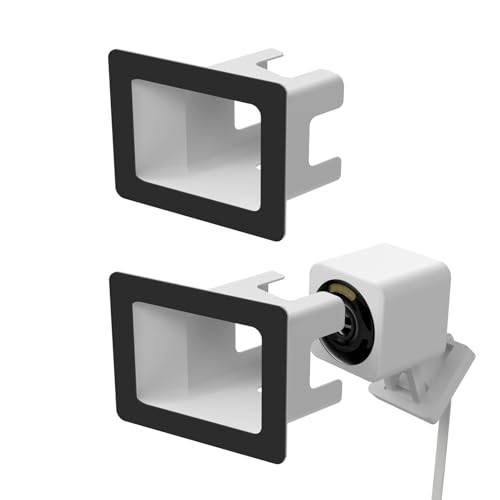 2 Pack Angled Window Mount for Wyze Cam V4 Cam V3 | 20 Degrees Tilt Angle Through Windows Glass Surfaces Use Cam v4 and v3 , No Reflection , No-Drill - color: white, size: Pack of 2